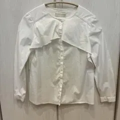 Zara Girls フロントフリル付き長袖シャツ 140