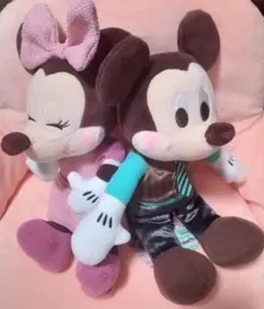 【新品／箱発送】ミッキー&ミニー　ルビー&ミントショコラペアぬいぐるみ　レア
