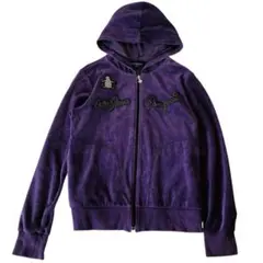 ◆マンシングウェア ベロアパーカー レディース パープル 日本製M
