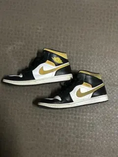 箱付Nike Air Jordan 1 Mid WhitePollenBlack