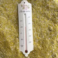 イマン温度計⭐️廃番品レア⭐️ビンテージ⭐️薔薇柄 壁掛け温度計 インテリア⭐️動作中
