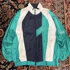 90s ナイロンジャケット XL相当 ネイビー系メッシュ ヴィンテージ