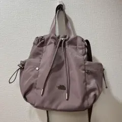 ノースフェイス　ショルダーバッグ　サコッシュ　かごバッグ　グレーピンク