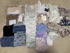 新品未使用、ブランド物有り◎くすみカラー 女の子まとめ売り 80