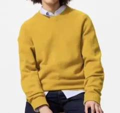 ユニクロ ラムクルーネックセーター イエロー S or Mサイズ UNIQLO