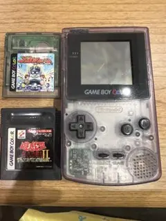 【任天堂】ゲームボーイカラー スケルトン ニンテンドー ジャンク　オマケソフト