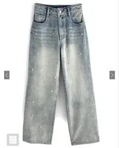 【新品未開封✨】GRL フリージア パールストレートデニムパンツ[cu457]のサムネイル