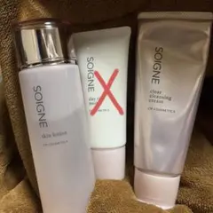 【SOIGNE】 ソワーニュ 化粧水 メイク落とし マスク 3点セット SOIGNE】 ソワーニュ 化粧水 メイク落とし マスク 3点セット - メルカリ