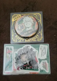 僕のヒーローアカデミア 爆豪 2023 ジオラマフィギュア 缶バッジ バースデー
