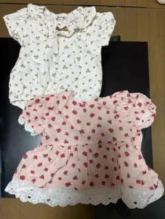ベビー ロンパース トップス2点セット 花柄