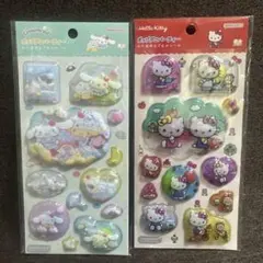 わたあめカプセルシール　ハローキティ　シナモロール　ポップデコパーティー　セット