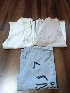 女の子 長袖Tシャツ 140cm 3枚セット ロンT 猫柄 まとめ売り