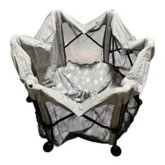 折りたたみ式ベビーサークル グレー 雲模様