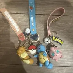ポケモン ゼニガメ プリン イーブイ キーホルダー ストラップ