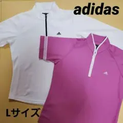 adidas ゴルフ ハーフジップ 長袖＆半袖 2枚セット Lサイズ