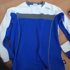 スポーツウェア 長袖 青/白/灰