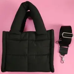GU パフ ミニ ショルダーバッグ ブラック