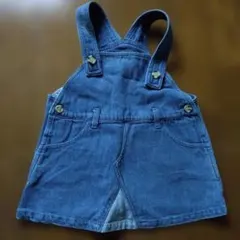 デニム ジャンバースカート ボタン付き