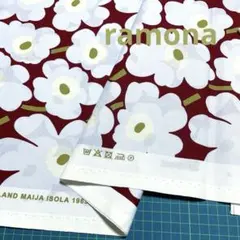 ⭐️キープ マリメッコ 生地 ミニウニッコ ダークレッド2020秋冬限定カラー