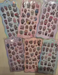 ラブブ ボンボンドロップ ぷくぷくシール 6枚セット