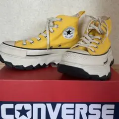 CONVERSE イエロー 厚底 ハイカットスニーカー