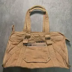 00s diesel handbag archive メタルロゴ　ベージュ