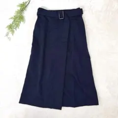 ROPE PICNIC ネイビー スカート 36 S相当 きれいめ