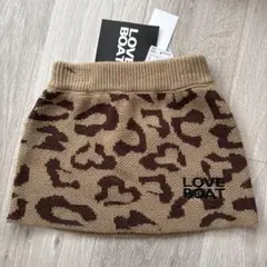 LOVE BOAT レオパード柄 ニットスカート 100