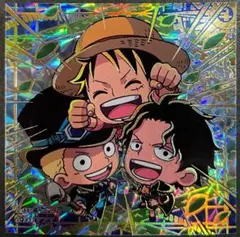 ワンピース 大海賊シールウエハース エース サボ ルフィ SW4-S1 SEC