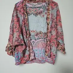 一点物✨MAHILA マルチカラーカーディガン (S)派手目✨