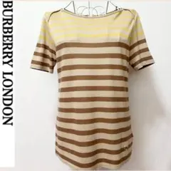 バーバリー ロンドン Tシャツ 半袖カットソー ベージュ ボーダー プルオーバー