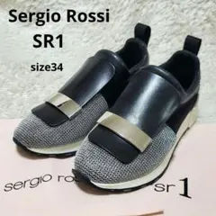 極美品✨セルジオロッシ SR1 スリッポン 異素材 グリッター スニーカー