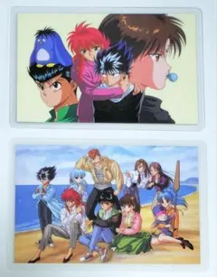【当時物】幽遊白書 ラミカード 2枚セット 蔵馬 飛影 幽助 桑原 コエンマ