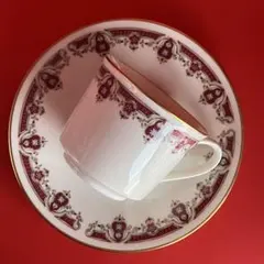 ノリタケ コーヒーカップ　アイボリーチャイナ　昭和レトロ　赤