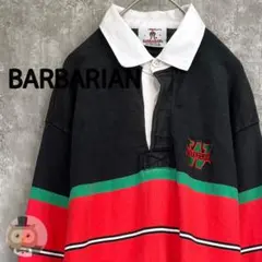 BARBARIAN ドイツ代表 刺繍ロゴ カナダ製 ラガーシャツ - メルカリ