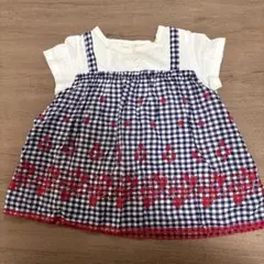 ギンガムチェック ノースリーブシャツ