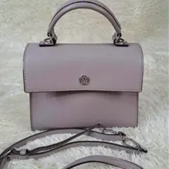 【極美品】トリーバーチ　ハンドバッグ　レザー　グレージュ　シンプル　2way