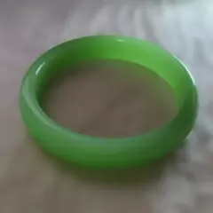 稀少】高品質 グリーンアベンチュリン バングル ＊濃厚グリーン 53.5mm 