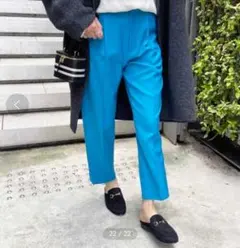 ★新品★ スピックアンドスパン PL/WO ツイルテーパードパンツ