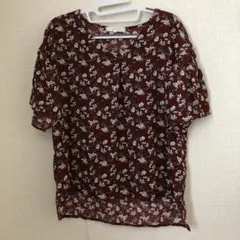花柄　ブラウス