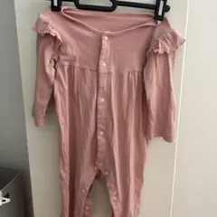 ベルメゾン　肩フリルロンパース