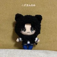【GiGOサイズ対応】ぬい用 モフモフ素材　黒猫猫ずきん①