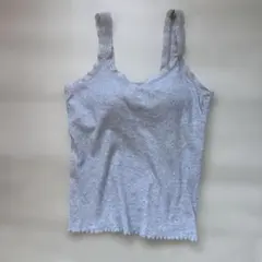 カップ付きタンクトップ グレー レースのサムネイル