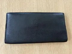 【難あり】IL BISONTE 二つ折り財布 ブラック レザーのサムネイル