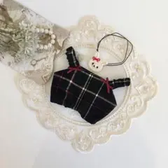 アイナナ モンぬい サロペットセット コーデュロイ タータンチェック×濃緑系