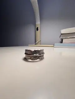 フェザーモチーフ リング シルバーカラー メンズのサムネイル