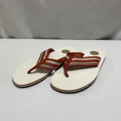 【新品】BALLY バリー ストライプ キャンバス×レザー トングサンダルのサムネイル