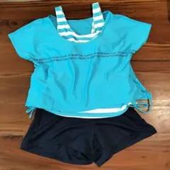 BENETTON ボーダー スイムウェア 4点セット ＋ラッシュガード TQ