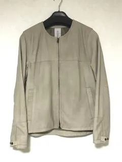 shama ノーカラー レザーブルゾン 38サイズ