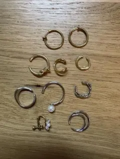 イヤーカフ、イヤリングセット ゴールド シルバー
